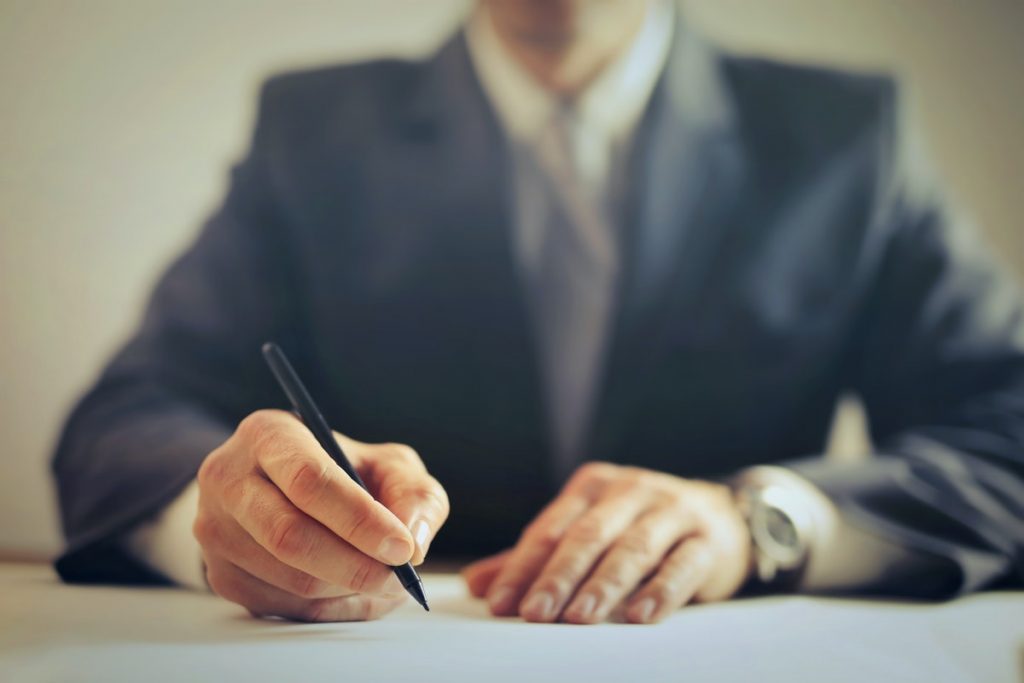 Lawyer providing legal consultation
