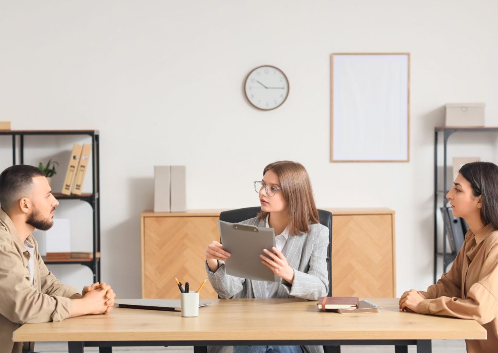 Dispute Resolution strategy session with documents and notes